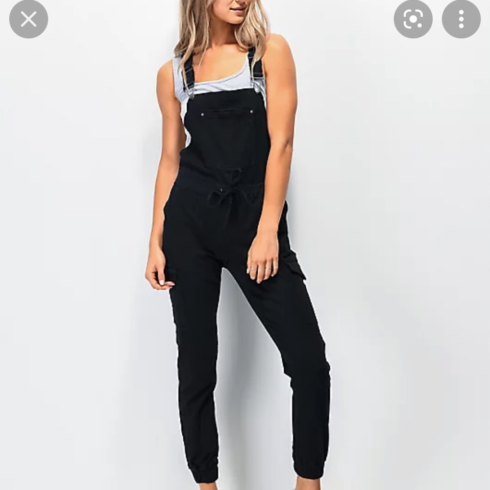 Almost Famous Black Overalls